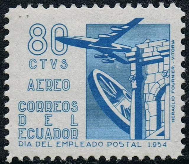 Ecuador A- 260 1954 Flugpost Día Del Mitarbeiter Postal MH