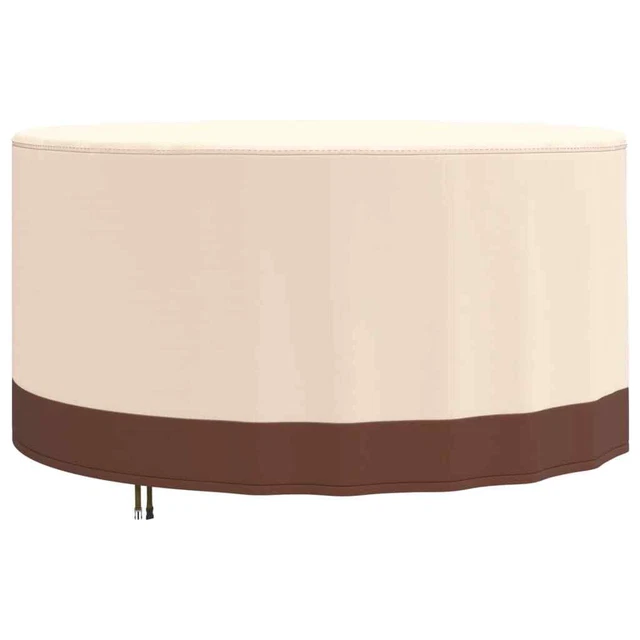 Housse de salon de jardin rond beige Ø 157x71 cm oxford 600D vidaXL
