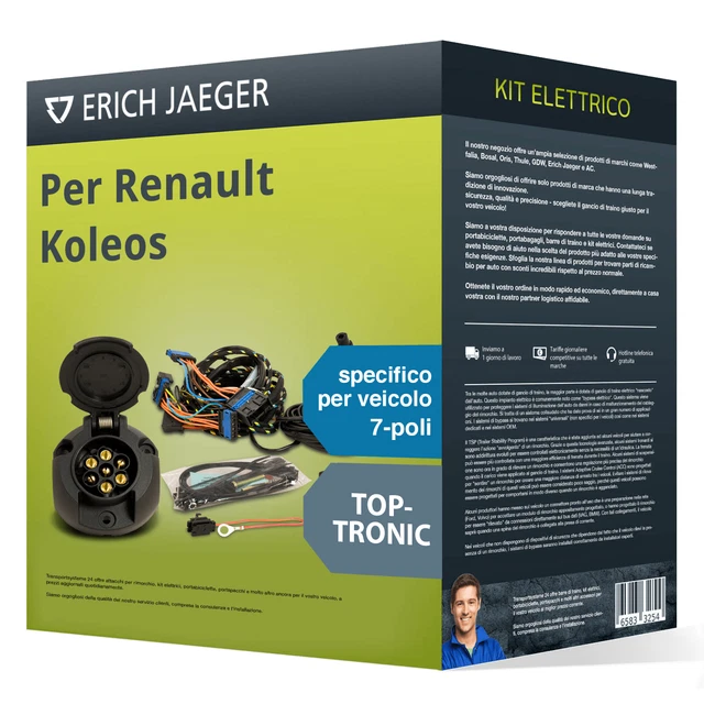 Kit elettrico specifico 7 poli adatto per RENAULT Koleos 16- Jaeger Nuovo