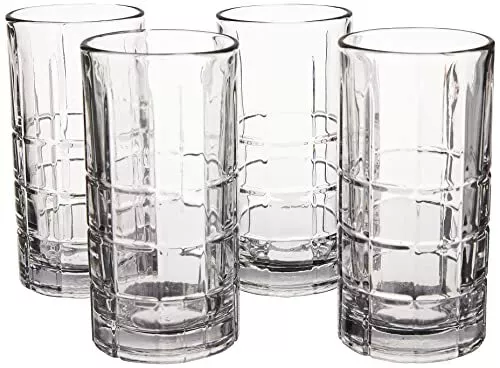 Anchor Hocking Manchester Drinking Glasses 16 oz Set of 4 Clear 4 Count Pack