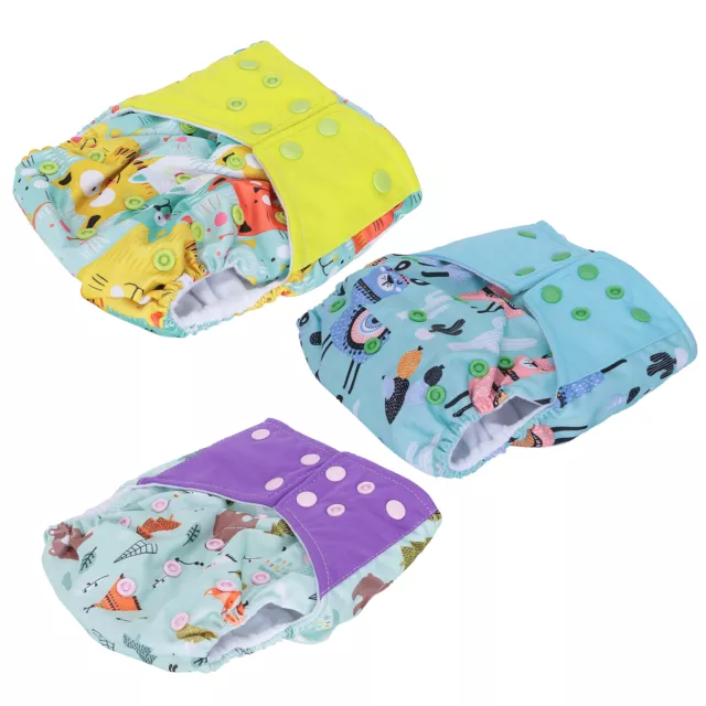 Reusable Baby Pocket Cloth Diaper Printed Washable Infant Nappy Adjustable BGS 2