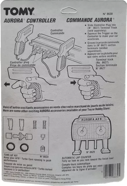 Aurora AFX Controller, Vintage 1986 Collectible, New! Mint on Sealed Card! MOSC 2