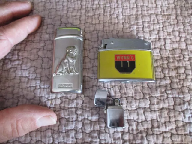 Petit lot de 3 : Wynn's & Chien Canicaf + Miniature : Ancien Briquet