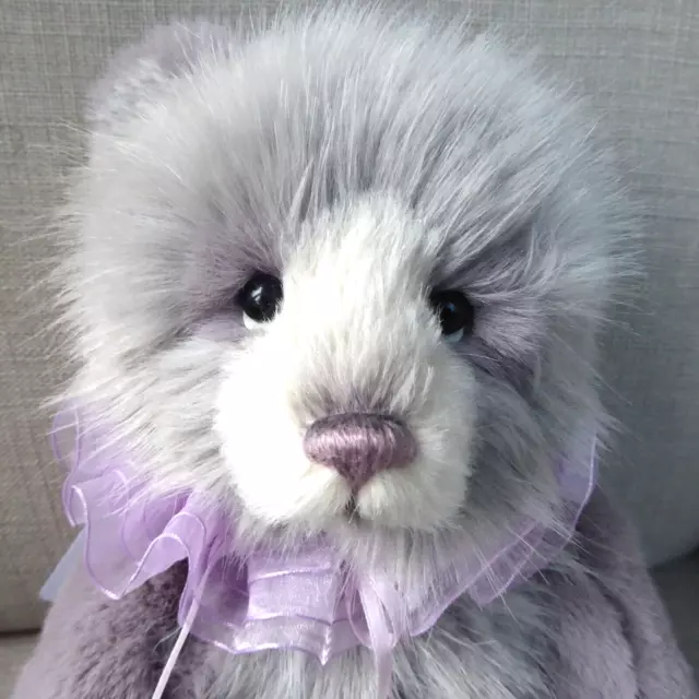 Charlie Bear Pandora, Lilac, 2021, Plumo, Bnwt, Global Ship!