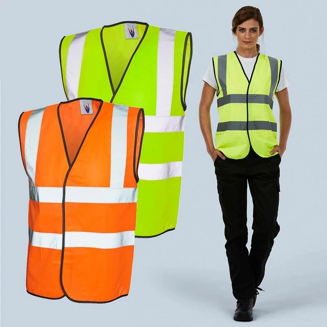 Gilet Hi Vis testo personalizzato logo immagine stampata - Hi Viz per sicurezza ecc lavoro