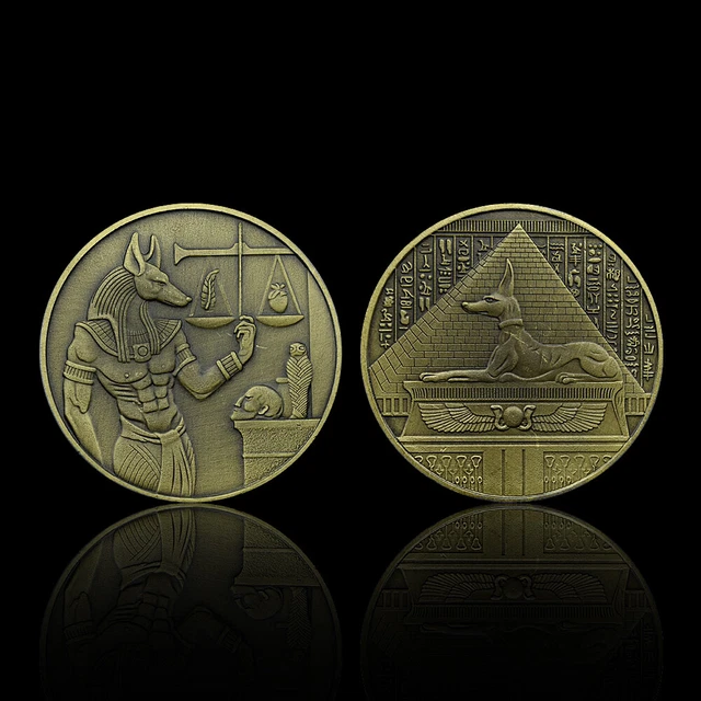 ANUBIS BRONZE COIN Ancient Egyptian Mythology God of Death Collect ...