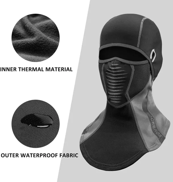 ROCKBROS Sturmhaube Winter Sturmmaske Balaclava Thermal Radsport Motorrad Ski 5