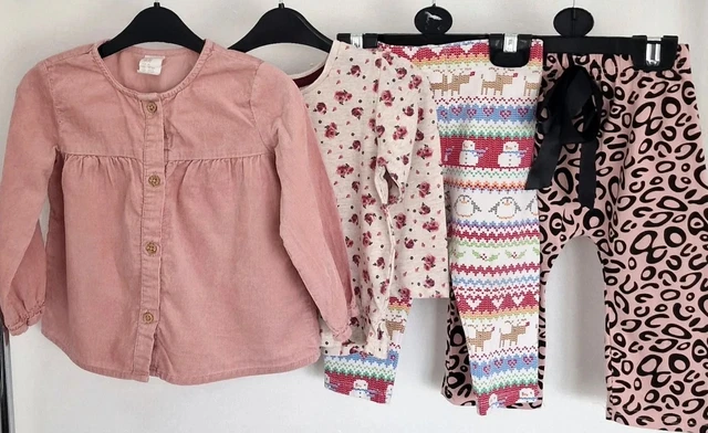 Pacchetto vestiti per bambine età 12-18 m. Usato. Buone condizioni. Leggings, jampers