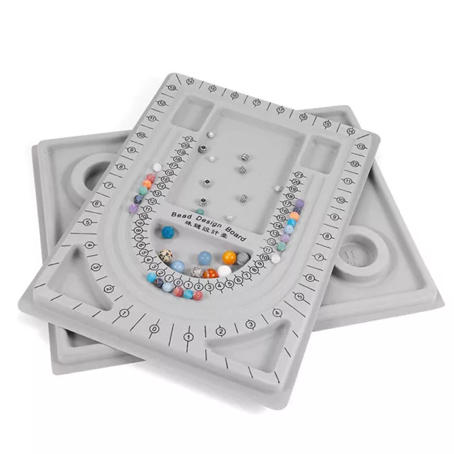 Organizador de fabricación de joyas con tablero de cuentas flocadas hágalo usted mismo T'JH