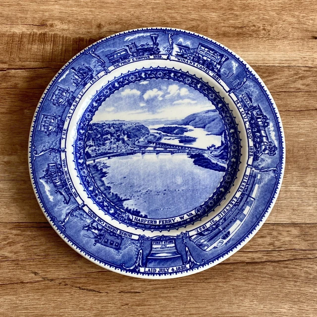 1927 Baltimore & Ohio Railroad Dinner Plate Harper’s Ferry CHINA 9"