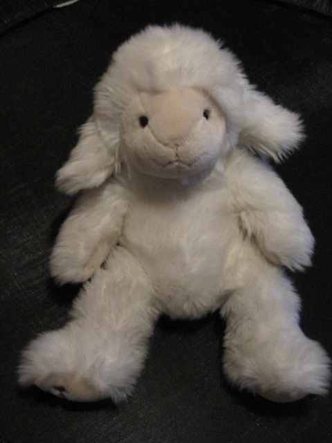 Uni-Toys Plüsch-Lamm Weiß – 19 Cm Lang, Flauschig, Mit Recyceltem Füllmaterial