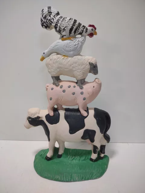Door Stop Midwest Importers Cast Iron  Farm Animals Cow Pig Sheep
