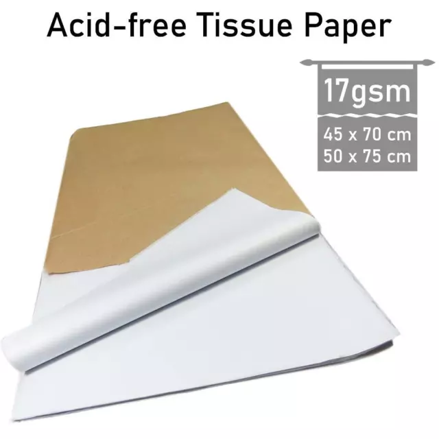 25pk White Tissue Paper Sheets for Packaging 75 x 50cm, White Tissue Paper  for Wrapping Gifts, Tissue Paper for Packaging