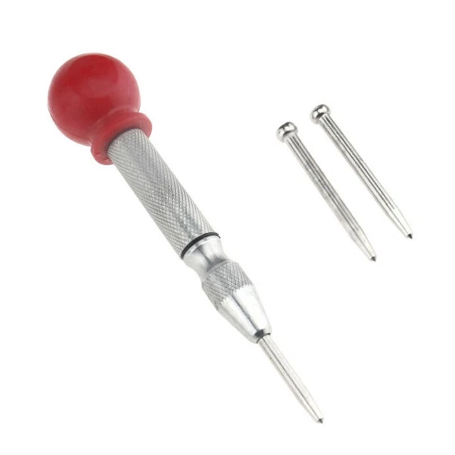SPRING LOADED AUTOMATIC Centre Center Punch Marking Hole With Point Kit ...