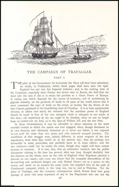 The Campaign Of Trafalgar : British Royal Navy. An Uncommon Original Article Fro