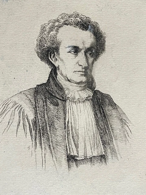 PLANCHE GRAVURE PORTRAIT d'Antoine de la Roque d'après Watteau EUR 9,00 - FR