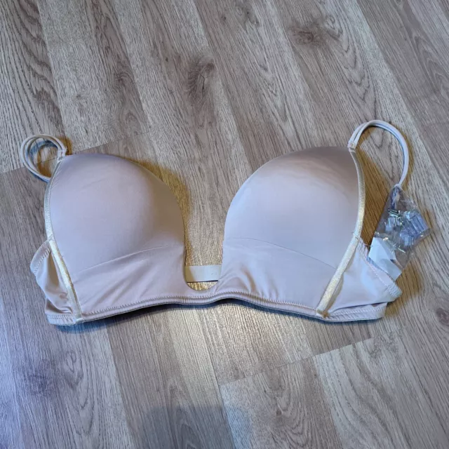 Women's Strapless Convertible Push Up Bra Padded Clear
