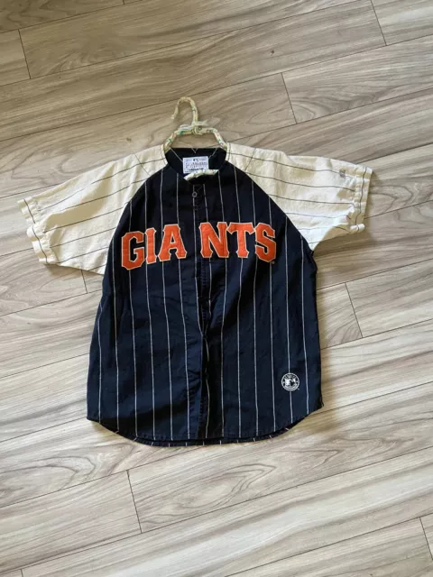 San Francisco Giants Men’s Pinstripe Baseball Jersey by Mirage Vintage Large