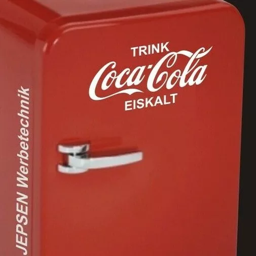 TRINK Coca Cola EISKALT Aufkleber 20x10cm für Mini Kühlschrank Kühltruhe