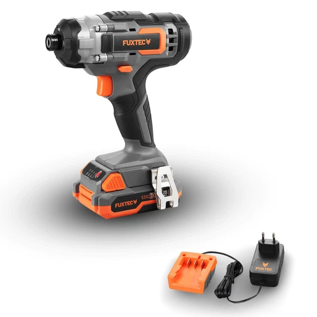 FUXTEC trapano a percussione a batteria 20V FX-E1IS20 SET con 1 x batteria 2Ah,