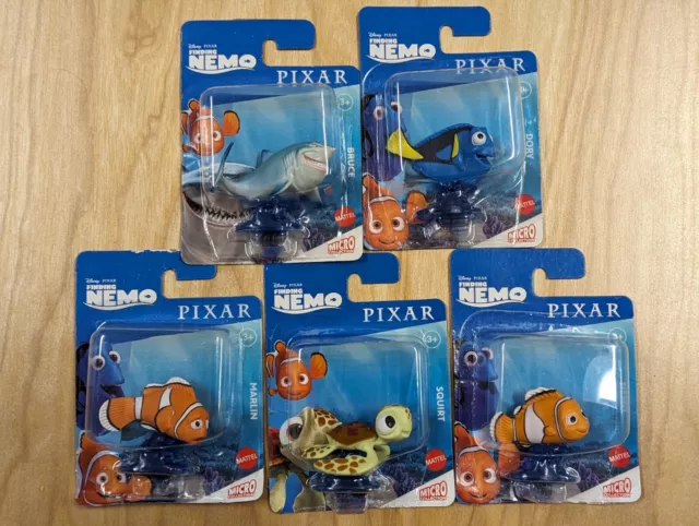 Finding Nemo Disney Pixar Micro Collection Nemo, Marlin, Dory, Bruce, Squirt Set