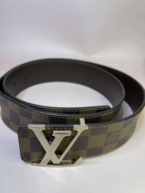 Louis Vuitton Blue Virgil Abloh Navy Monogram Leather Belt M0359 90/36