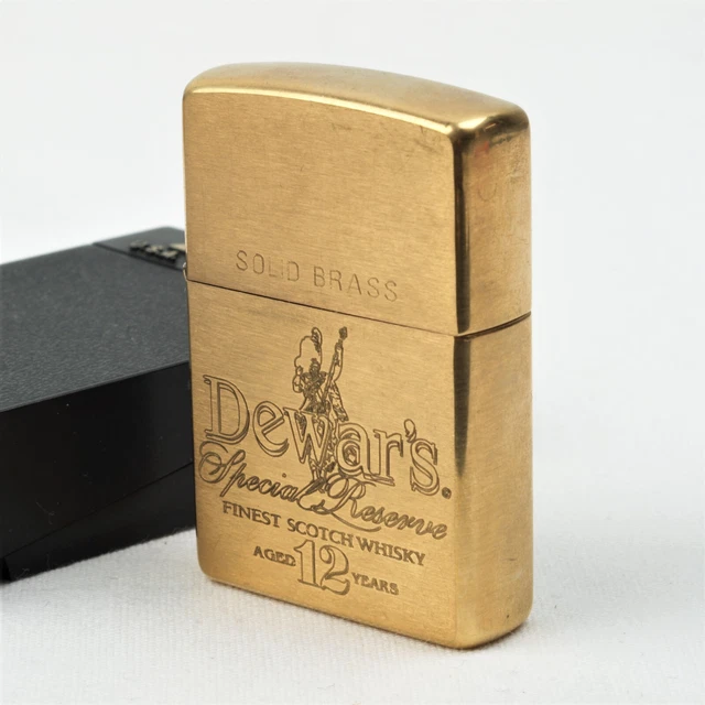 Zippo Lighter Solid Brass Dewar's Special Reserve Finest Scotch Whisky 2001 USA