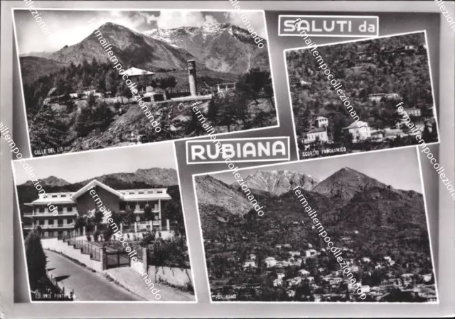 al771 cartolina saluti da rubiana provincia di torino piemonte