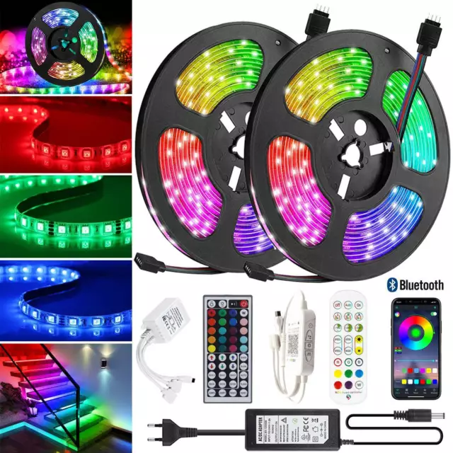 LED Stripe RGB Leiste Streifen 5050 Band Licht Leuchte Lichterkette APP 1m-30m