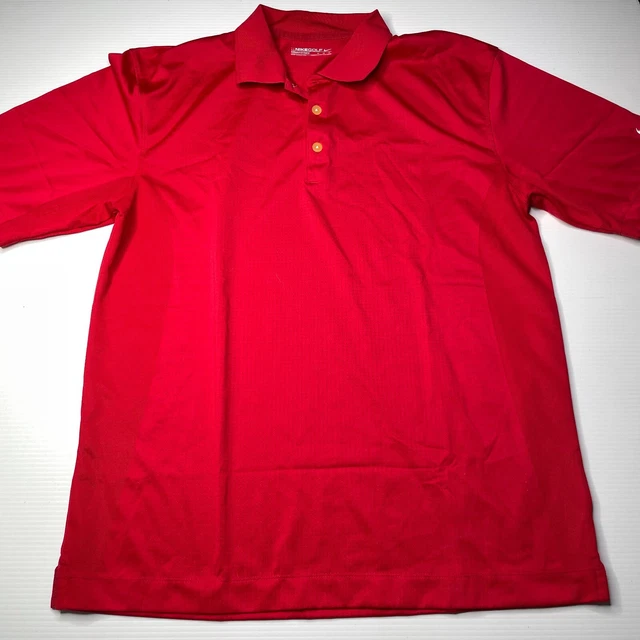 Nike Golf Athletic Polo Shirt Mens Size M Red Casual Style Sports Classic Fit