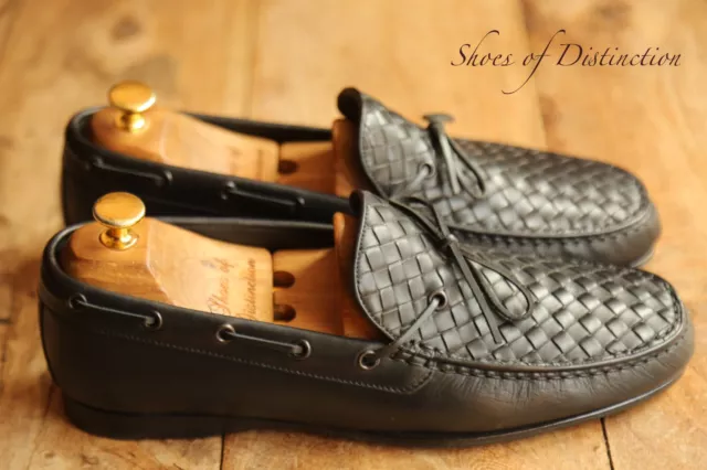 BOTTEGA VENETA BLACK Woven Leather Loafers Shoes Men's UK 9 US 10 EU 43 ...