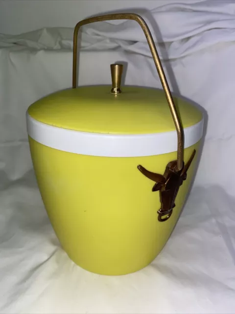 Vintage Retro Ice Bucket Nylex Made In Australia. Mid Century Modern. Yellow