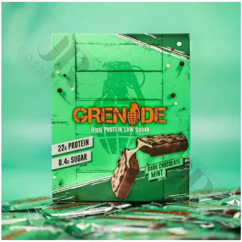 Grenade Dark Choc Mint Protein Bars Carb Killa | High Protein Low Sugar - 12x60g