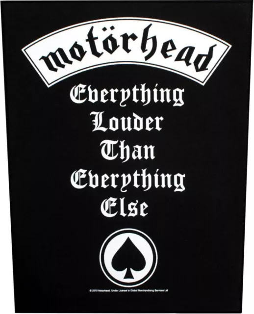 Motorhead - Everything Louder... - Officially Licensed Giant Back Patch