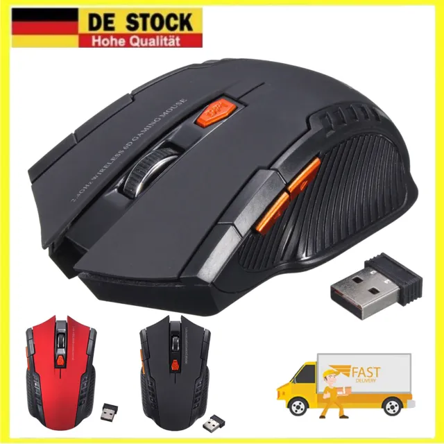 USB Wireless Mini Maus Kabellos Gaming Mouse Computer Notebook Laptop Funk