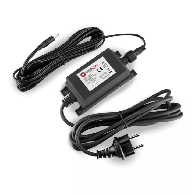 SECACAM Outdoor Netzteil - wasserfest 12V 2A AC DC Adapter Universalnetzteil