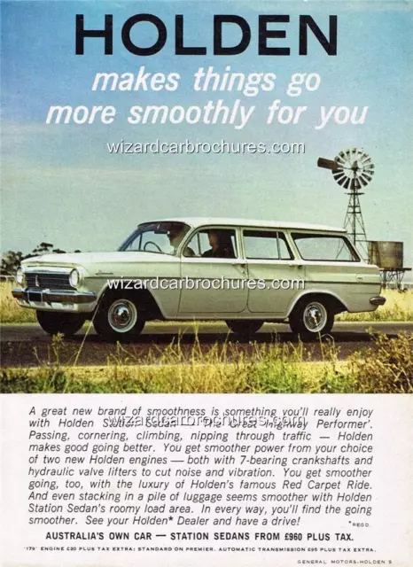 1964 Holden Eh Station Wagon A3 Poster Ad Sales Brochure Advertisement Advert