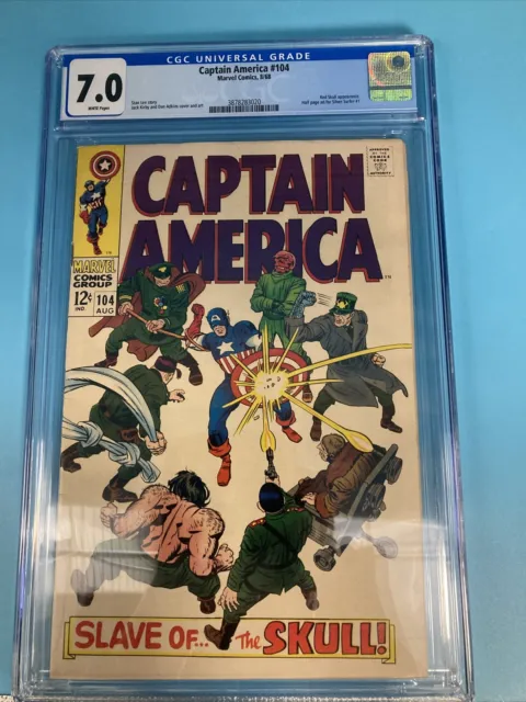 Marvel Comics Captain America 104 CGC Graded 7.0