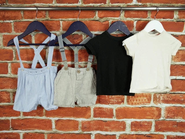 Bundle Bambino Età 3-6 Mesi Next John Lewis Top Pantaloncini Bretelle 68Cm