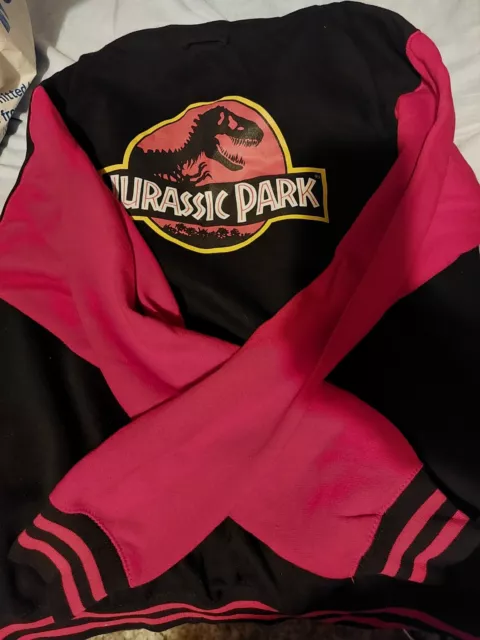 Jurassic Park Varsity Bomber Jacket BNWT Red And Black XXL