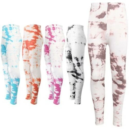 Bambine Leggings Cravatta Tintura Stampa Elegante Fahsion Trendy Danza 5-13 Anno