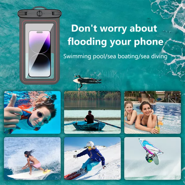 Dry Bag Phone Pouch Underwater Waterproof Protective Anti Lost With Hanging Rope