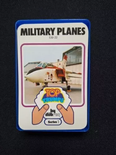 Vintage Top Trumps cards Military Planes by Dubreq Series 1 from 1970's.