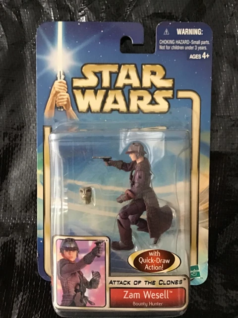 Star Wars Attack of the Clones Modellino Zam Wesell Bounty Hunter 3,75 pollici