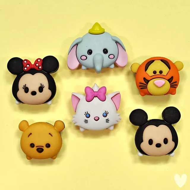 DISNEY Tsum Tsum 9085 Dress It Up Buttons - Mickey Mouse Winnie Pooh Cat Dumbo