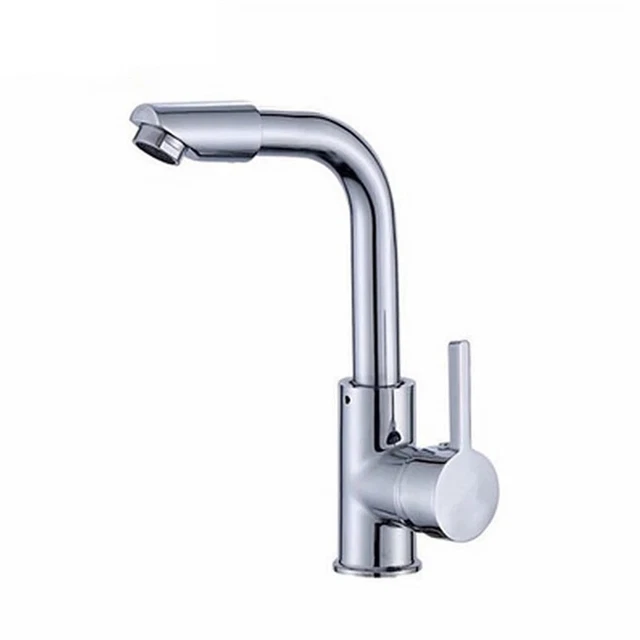 Grifo de aleación de zinc lavabo de un solo orificio grifo frío y caliente para cocina baño