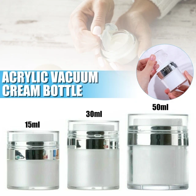 Airless Pump Bottle Lotion Container Acrylic Press Cream Jar N
