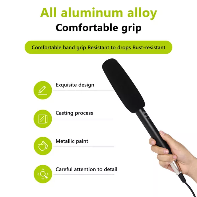 6.5mm Video Interview Recording Shortgun Condenser Microphone For DSLR DV Camera