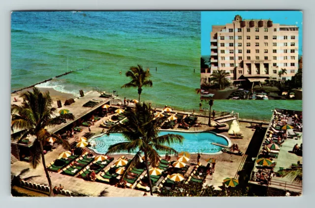 Miami Beach FL-Florida, The Atlantis, Aerial View Hotel Vintage Postcard