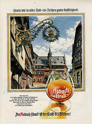 Asbach 3w20220/ Alte Reklame von 1975 Im ASBACH URALT ist der Geist des Weines. 